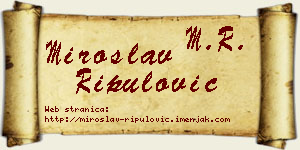 Miroslav Ripulović vizit kartica